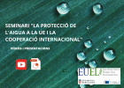 Vídeos i presentacions seminari: “La protecció de l’aigua a la UE i la cooperació internacional” (Edició 2022-2023)